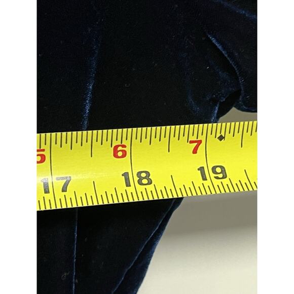 ALEX EVENINGS Plus Size Ruched Velvet Dress Blue Stones Size 16 A000149 - Picture 11 of 12